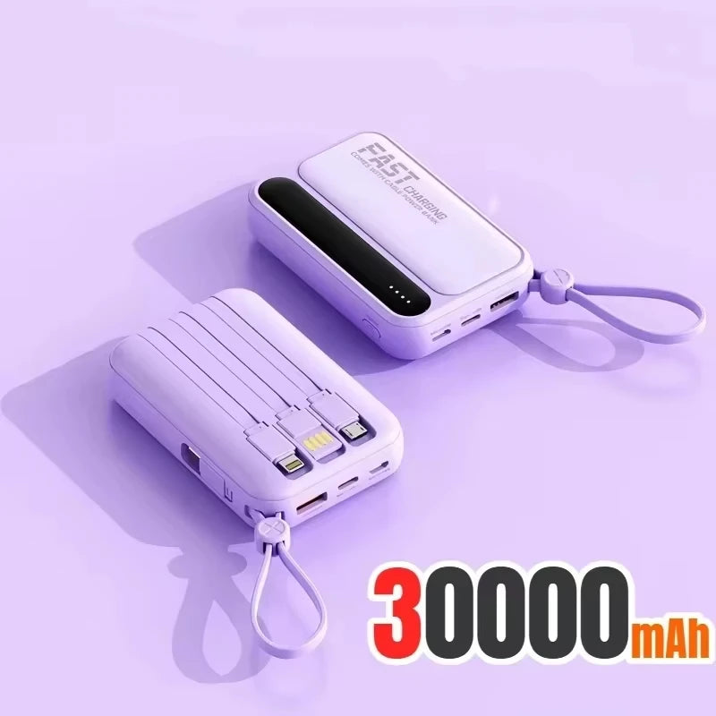 500000mAh 120W batterie externe grande capacité 4 in1 câbles Intelligent affichage numérique lumière Portable Powerbank pour iPhone Huawei nouveau