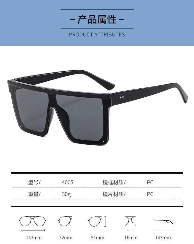 Lunettes de soleil carrées pour hommes et femmes — mode, vintage, conduite, UV400
