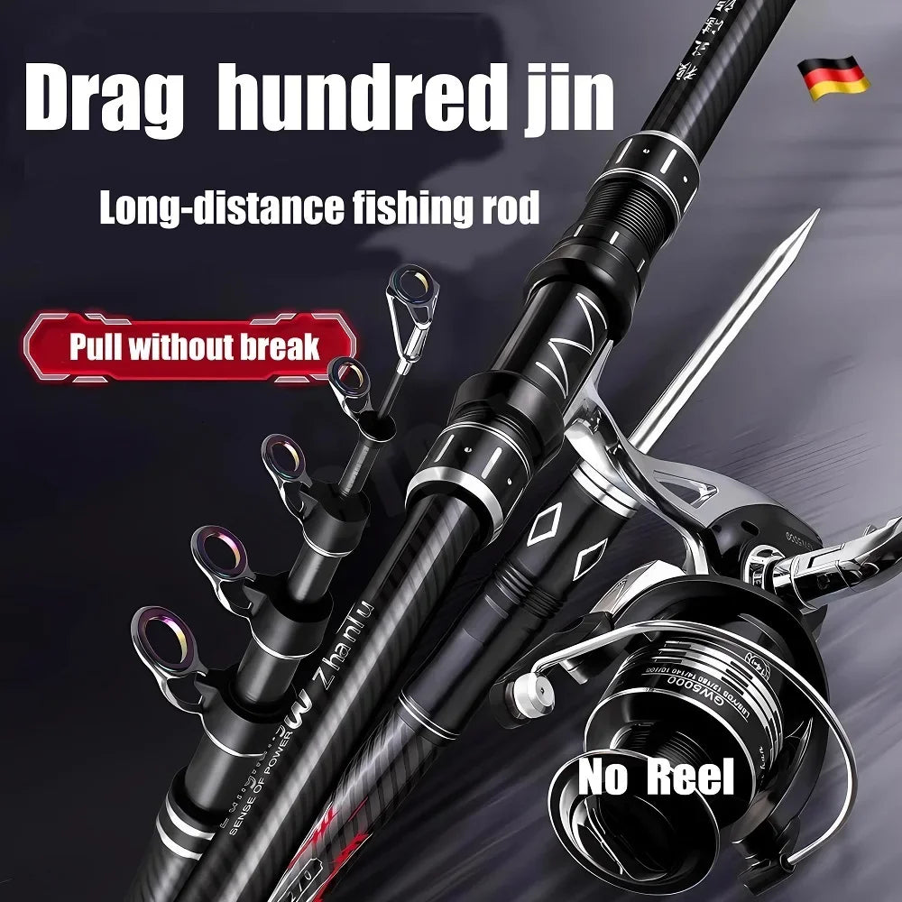 2.1-4.5M canne à pêche télescopique carbone filature canne à pêche bateau eau salée eau douce plage roche Surfcasting Baitcasting canne
