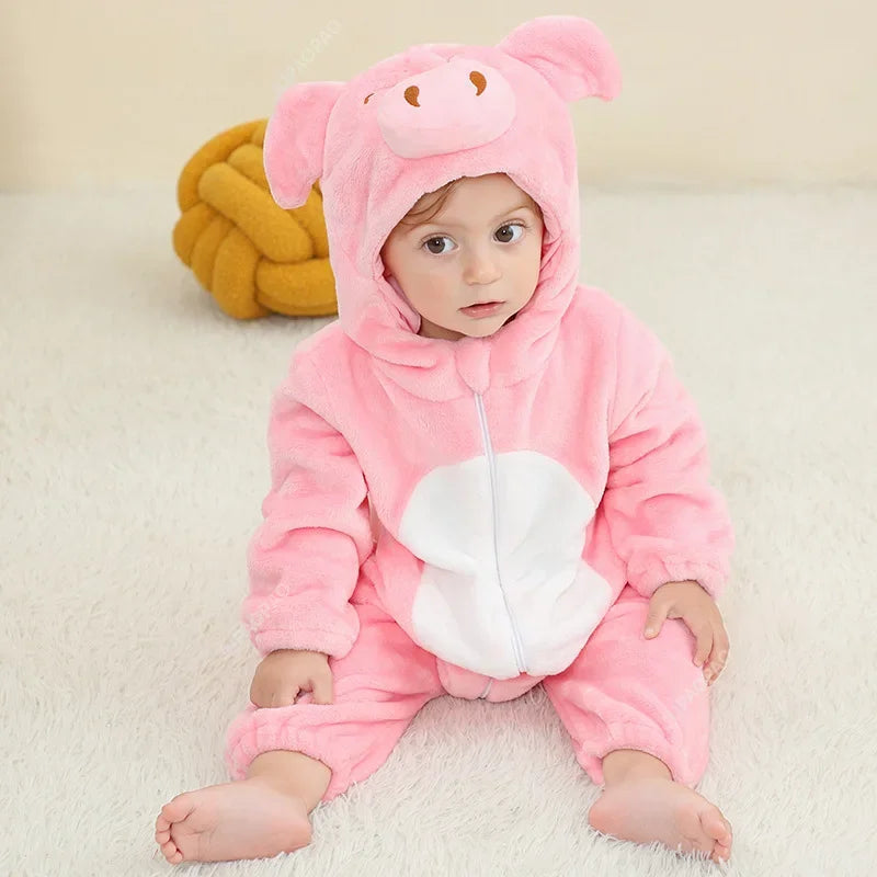 2025 New Collection Cute and Fashionable Elephant-Shaped Baby Easter Jumpsuit with Hood for Children