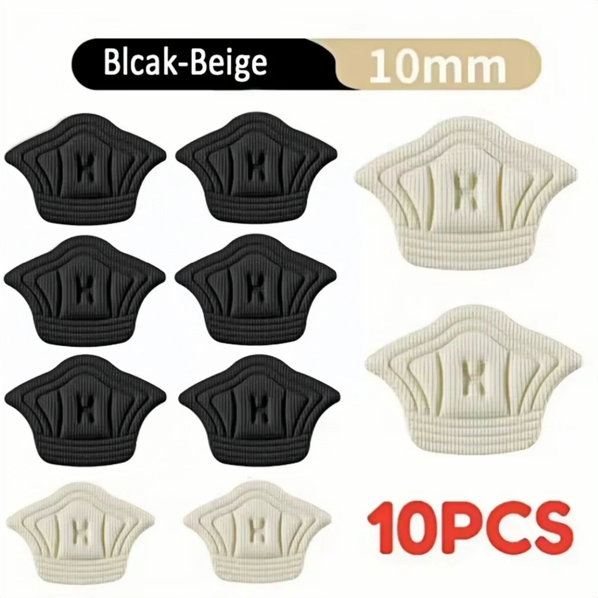 Coussinets de Talon EVA Autocollants — Protection & Ajustement Taille, Lot de 5 Paires
