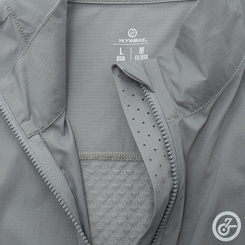 Gilet de cyclisme homme UPF50+ — imperméable, coupe-vent, route, léger, sans manches