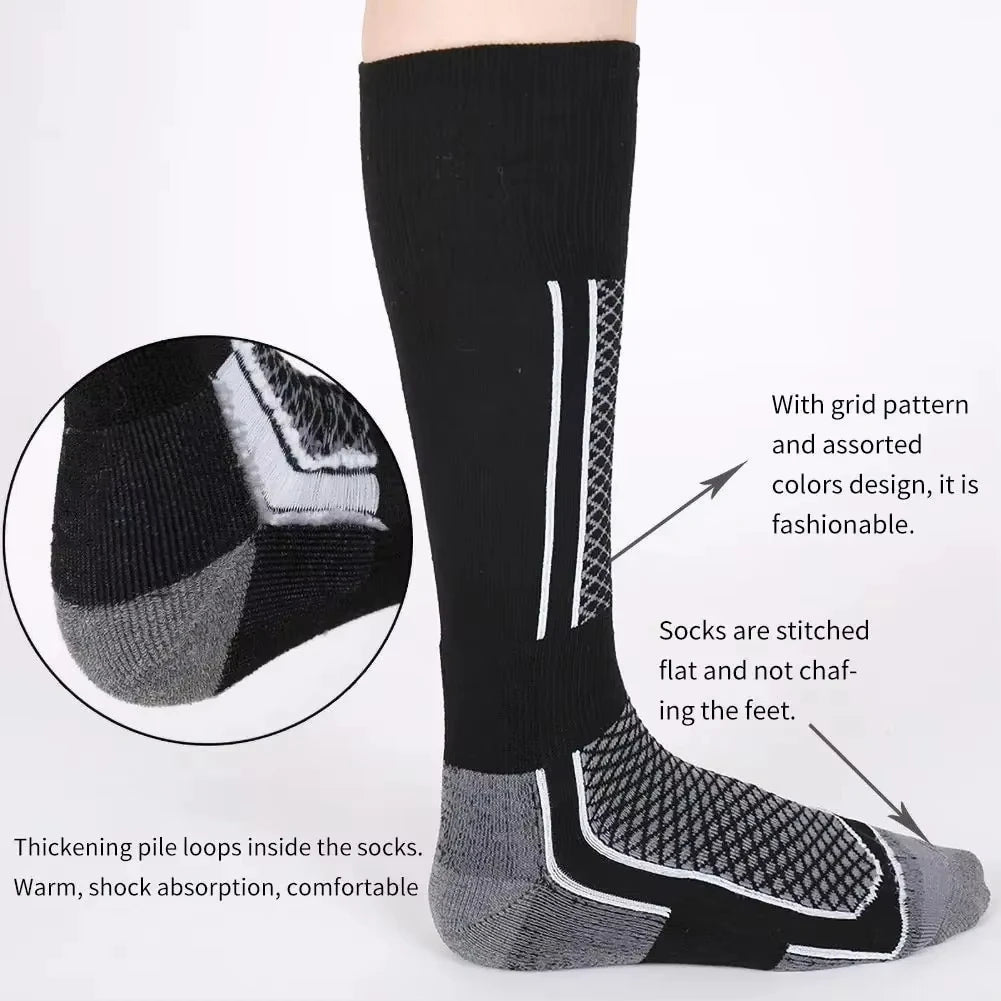 Chaussettes de Ski Hiver Thermiques — Randonnée & Sport pour Homme, Femme, Enfant