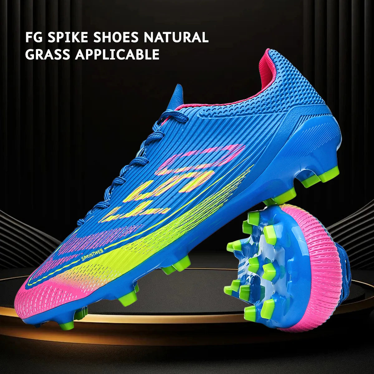 Chaussures de Football AG/FG Crampons Longs TPU — Antidérapantes Unisexe