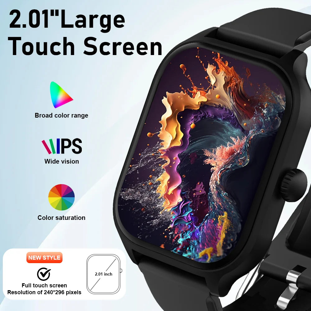 Smartwatch LAXASFIT H9 con esfera para responder llamadas, rastreador de calorías, frecuencia cardíaca, monitor de oxígeno en sangre, reloj inteligente Bluetooth