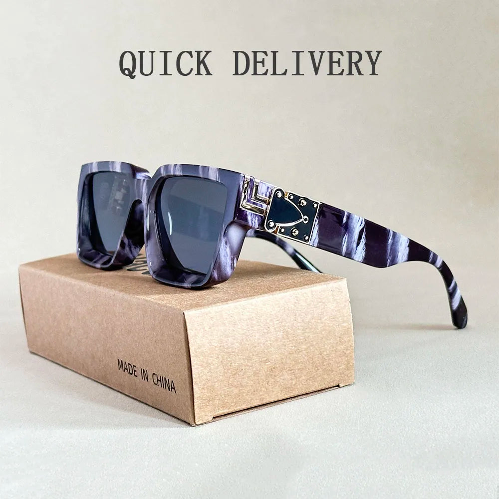 Lunettes de soleil carrées pour hommes rétro — femmes, mode, vintage, vacances, 2025