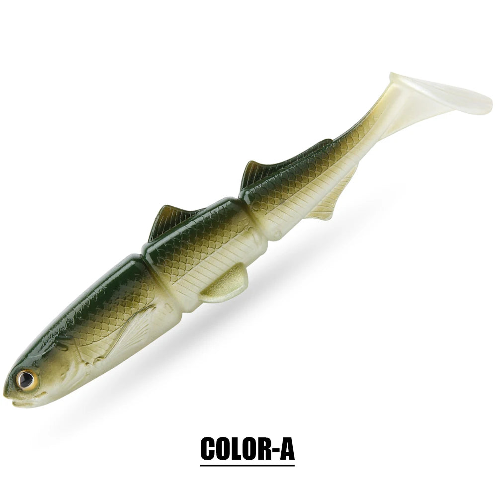 Spinpoler Paddle Tail Swimbait Shad brochet leurre de pêche 16 cm 22 cm appât souple 3 sections articulé Wobbler perche Zander attirail