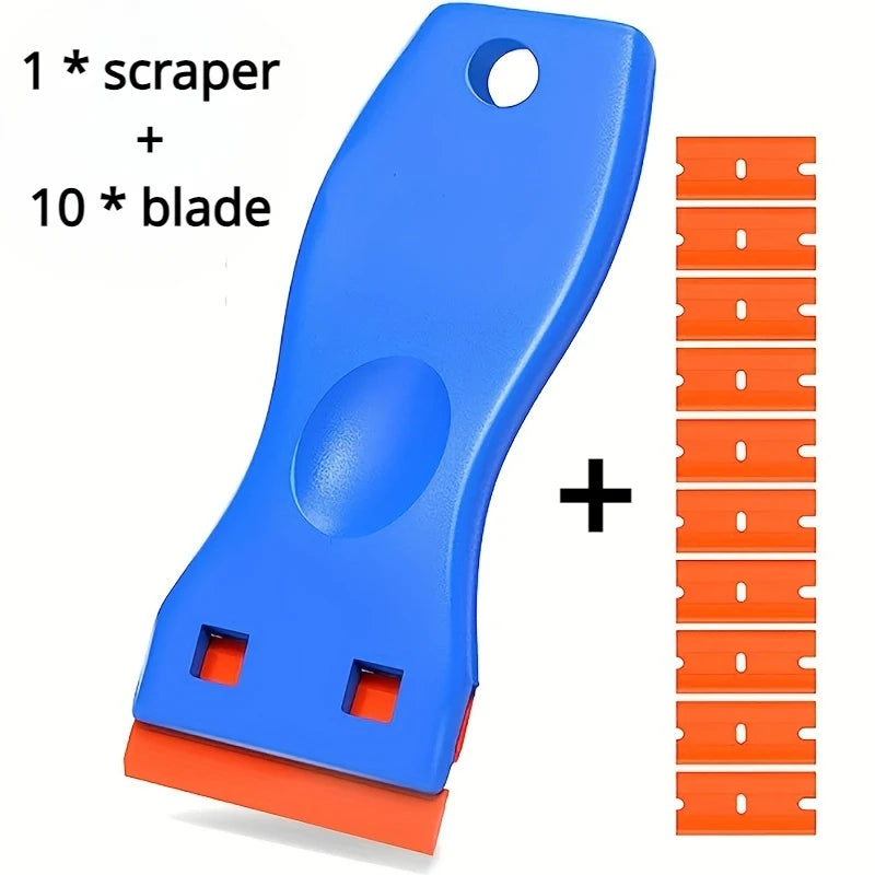 Dissolvant d'autocollants de voiture, 1 ensemble, plastique polyvalent, petite peinture, outil d'application de Film automobile, grattoir de nettoyage de verre domestique