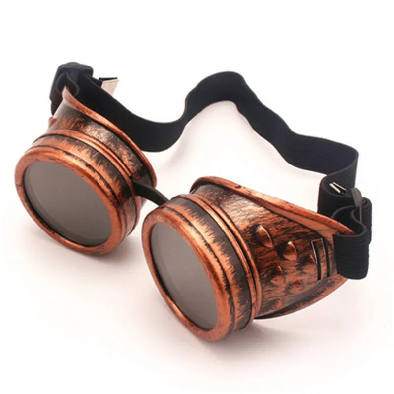 Lunettes de soleil mode Steampunk rondes surdimensionnées — soudage, Punk, Cosplay, couleurs lentille