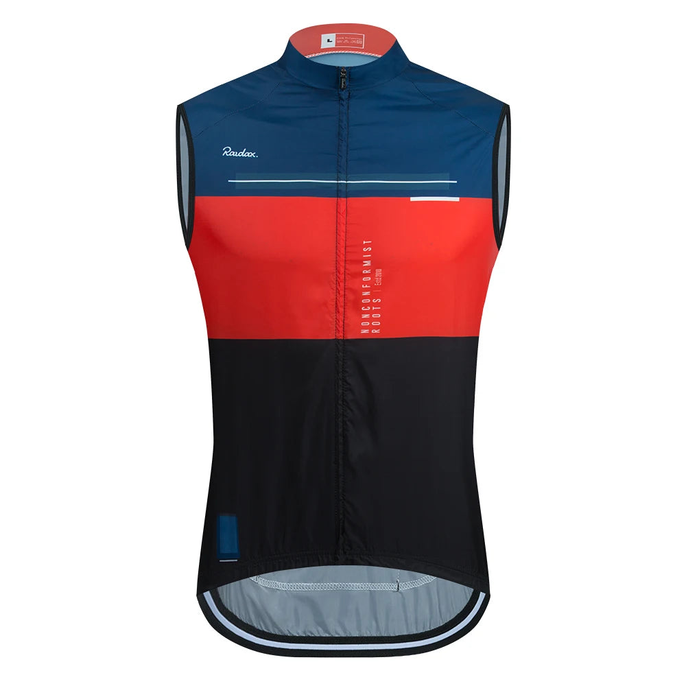 Gilet de cyclisme sans manches en maille — maillot de corps, coupe-vent, vêtements de moto