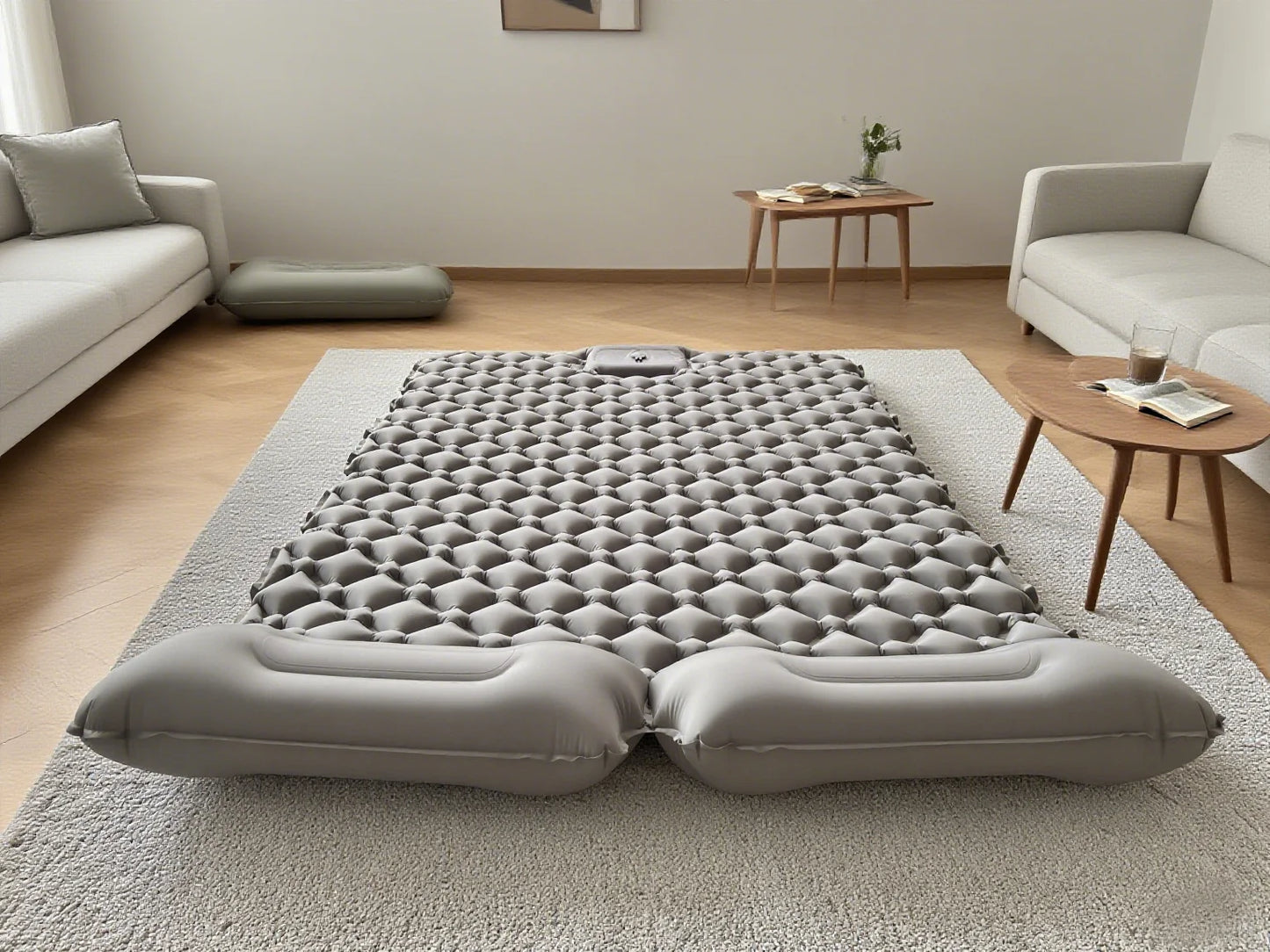 Matelas gonflable Double de Camping en plein air, coussin de couchage Extra large, lit pliant ultraléger, tapis de couchage pour voiture, tapis de voyage