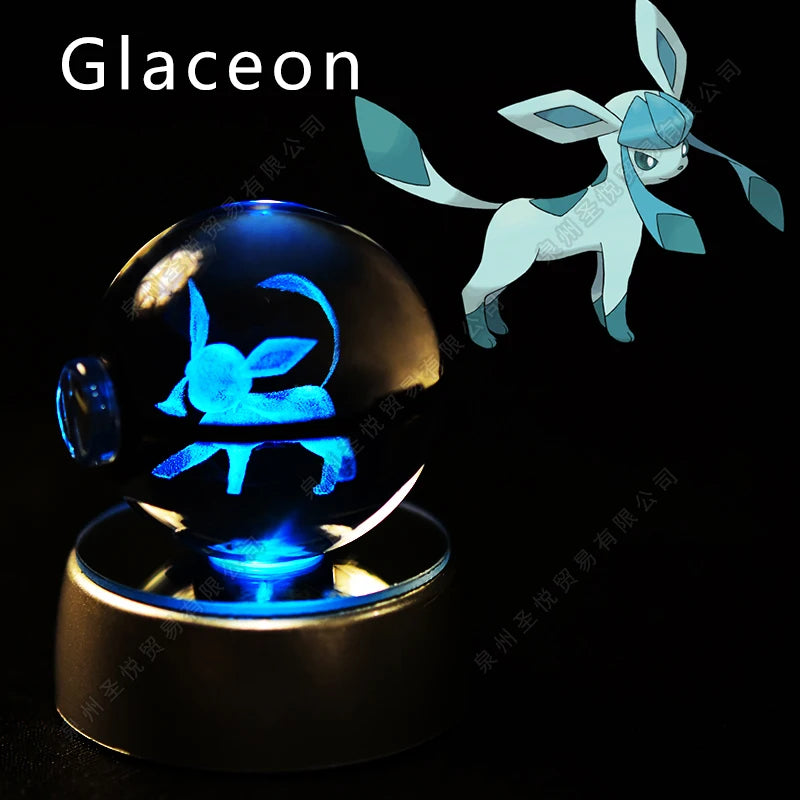 Boule de cristal 3D veilleuse — lampe en verre, statue, cadeau d'anniversaire pour enfants