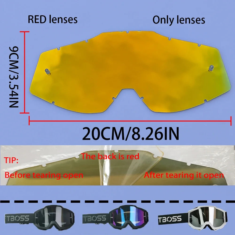 Lunettes Moto Course Anti-Poussière Coupe-Vent — Motocross Cyclisme Ski