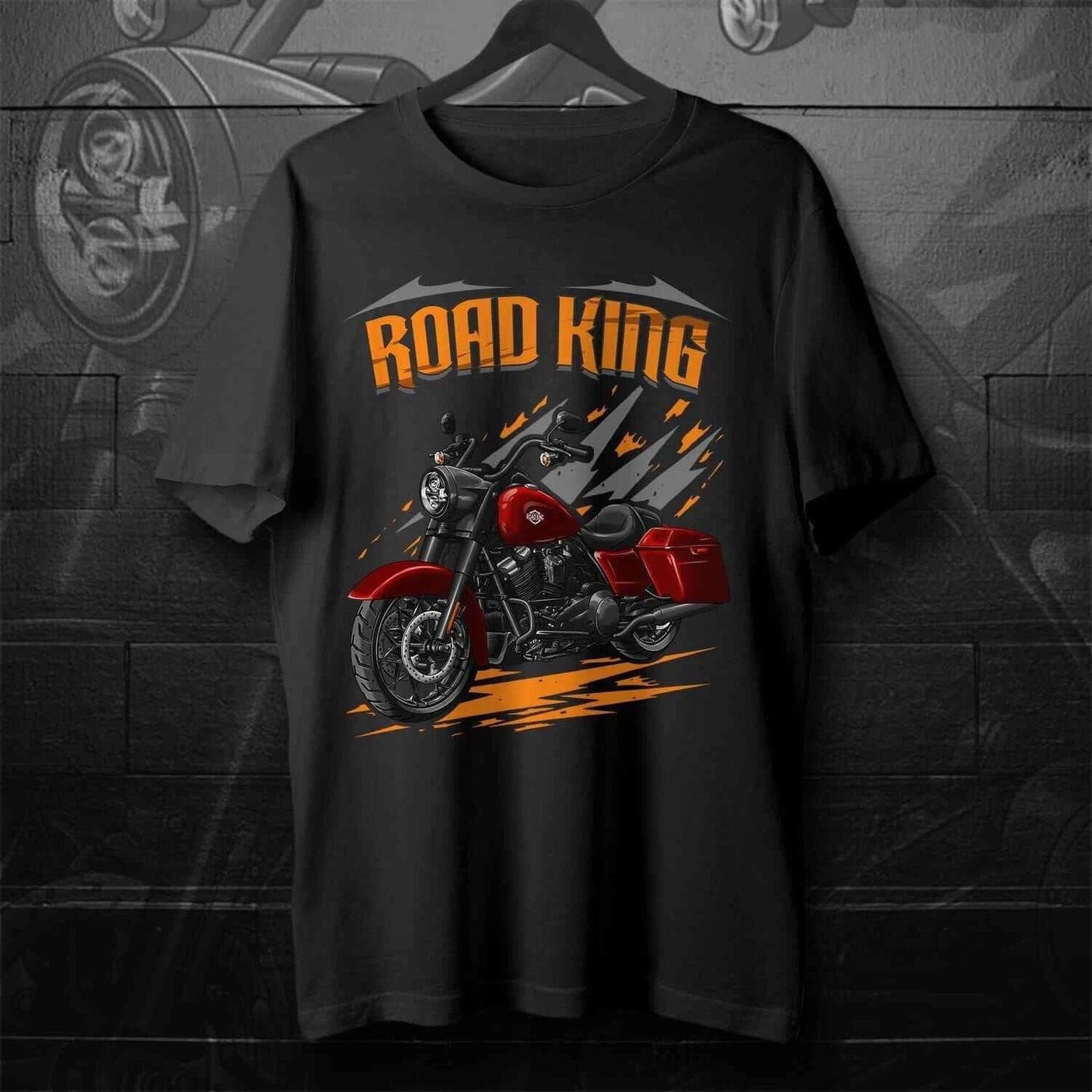 Camiseta de moto H-D Road King Special 2021-2024, 100% algodón, cuello redondo, manga corta, verano, informal, para hombre, ropa de calle