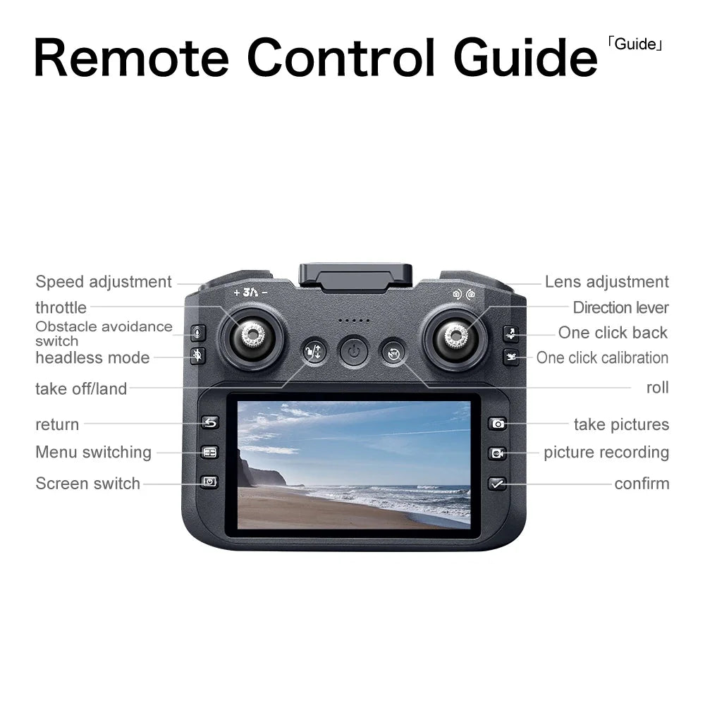 Drone GPS 8K professionnel — double caméra, moteur brushless, maintien d'altitude, quadricoptère pliable RC