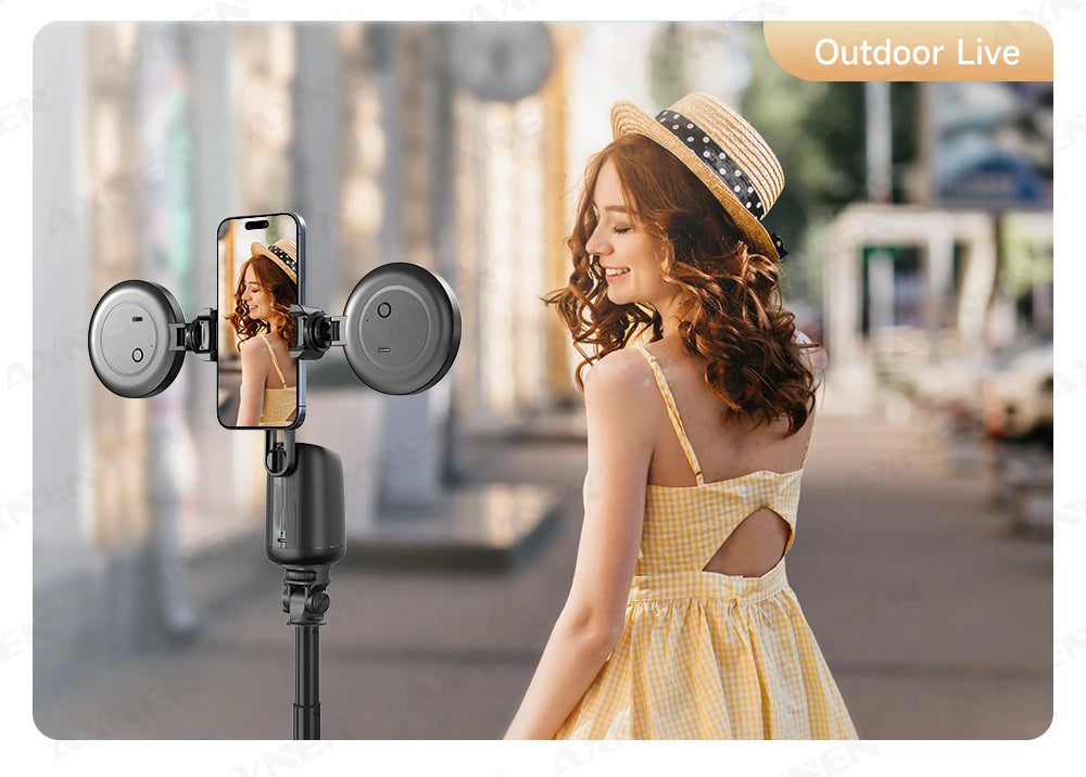 P05 — Stabilisateur Smartphone Suivi IA 360° Support Table Live & Vidéo