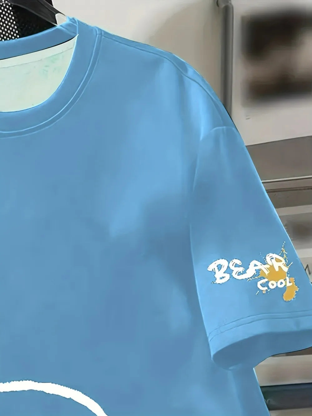 T-Shirt Ours Dessin Animé Homme — Respirant Cadeau Quotidien & Week-End