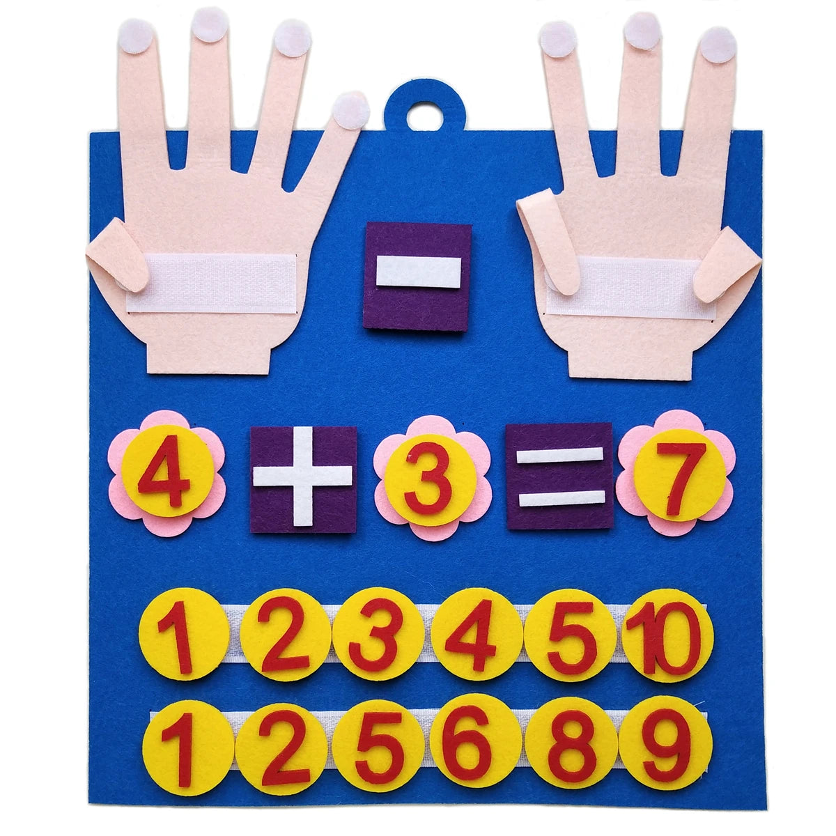Jouets Montessori pour tout-petits, chiffres de doigts en feutre, jouet mathématique, comptage, éducation précoce, jeu d'apprentissage pour enfants, Intelligence