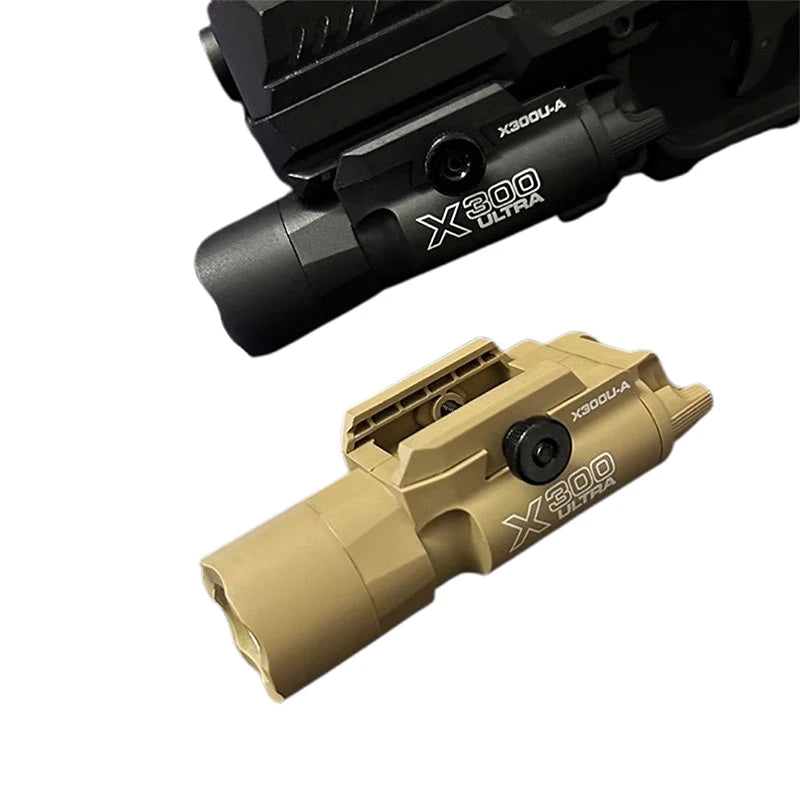 Lampe tactique à montage sur rail de 20 mm, chasse en plein air, jeu CS, lampe torche LED multifonctionnelle