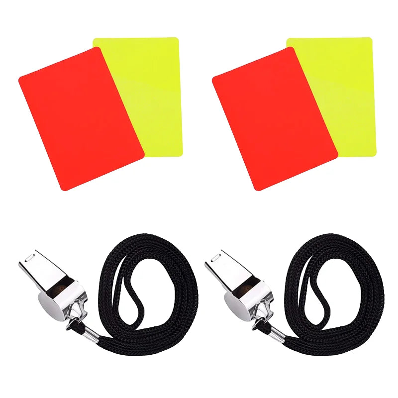 Kit d’Arbitre Football Professionnel — Sifflet, Cartons Rouge & Jaune