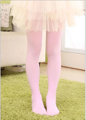 Collants d'été couleur bonbon pour enfants, collants de danse de Ballet pour filles, bas en velours blanc uni pour enfants