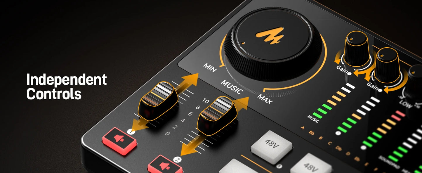 Interface Audio Double XLR — Podcast, Streaming & Gaming Professionnel