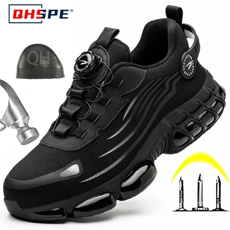 Chaussures de Sécurité Bouton Rotatif — Protection & Confort Travail