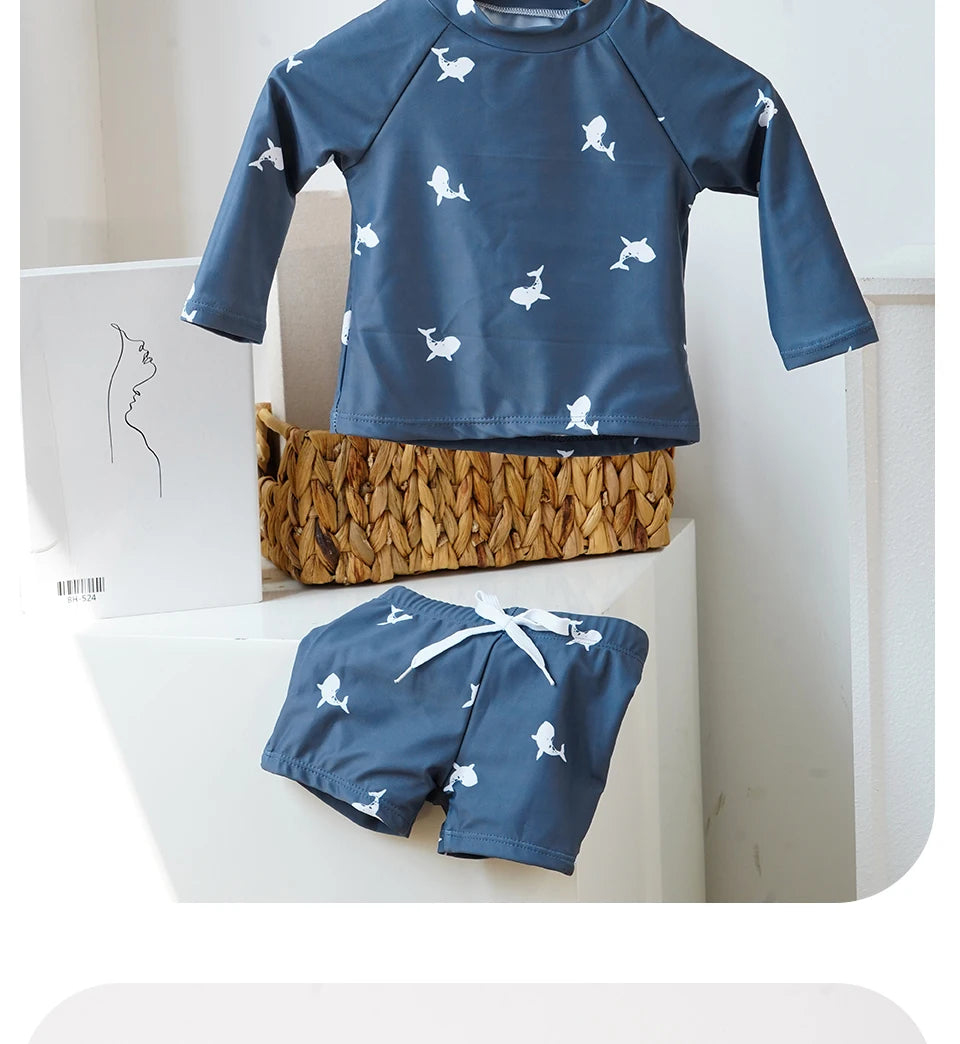Elinfant été bébé garçons fille à manches longues maillot de bain à la mode mignon piscine maillots de bain
