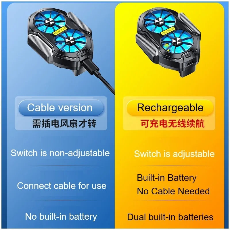 FS01 — Refroidisseur Téléphone Double Ventilateur Rechargeable Clip Gaming