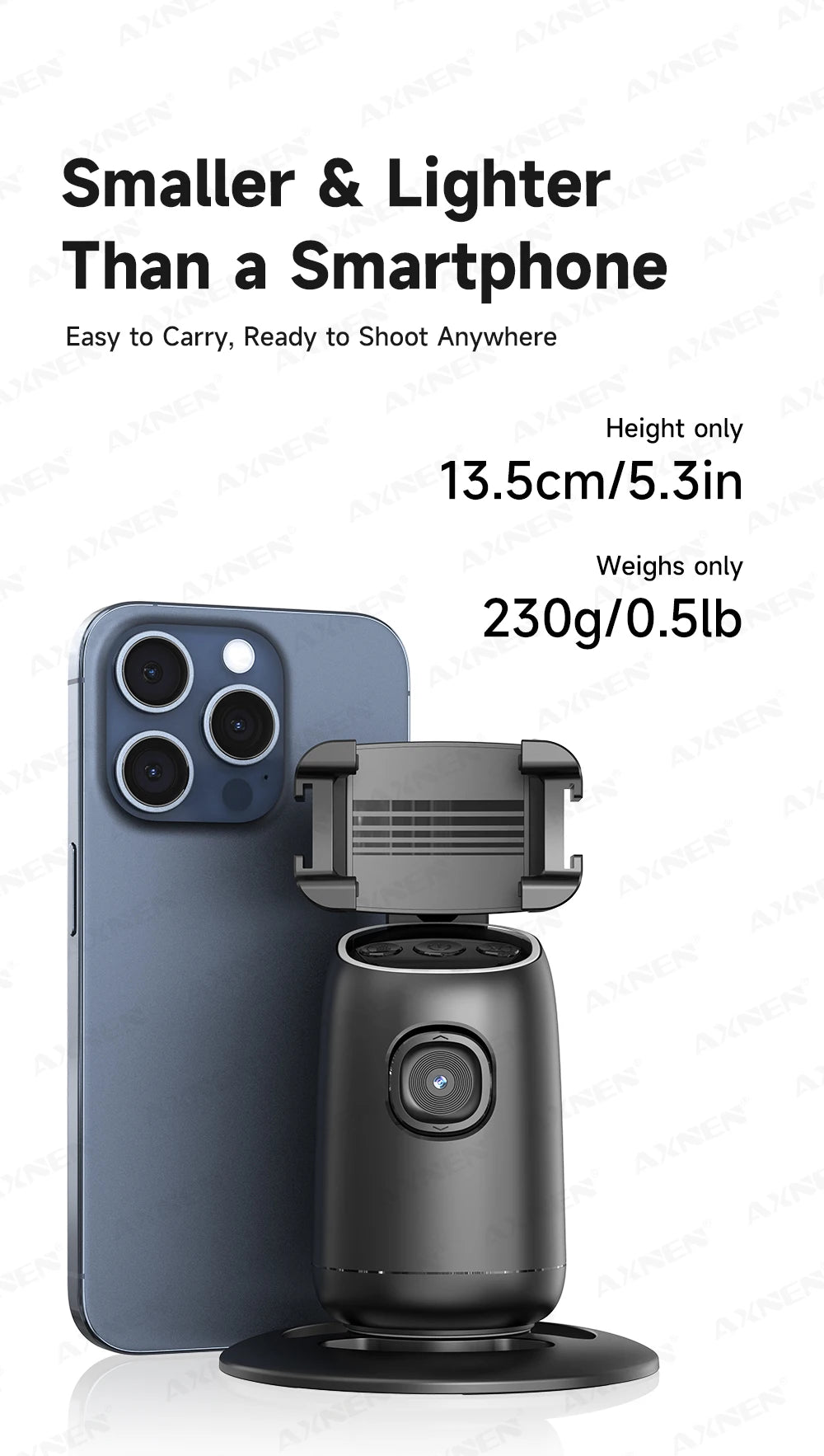 P05 — Stabilisateur Smartphone Suivi IA 360° Support Table Live & Vidéo