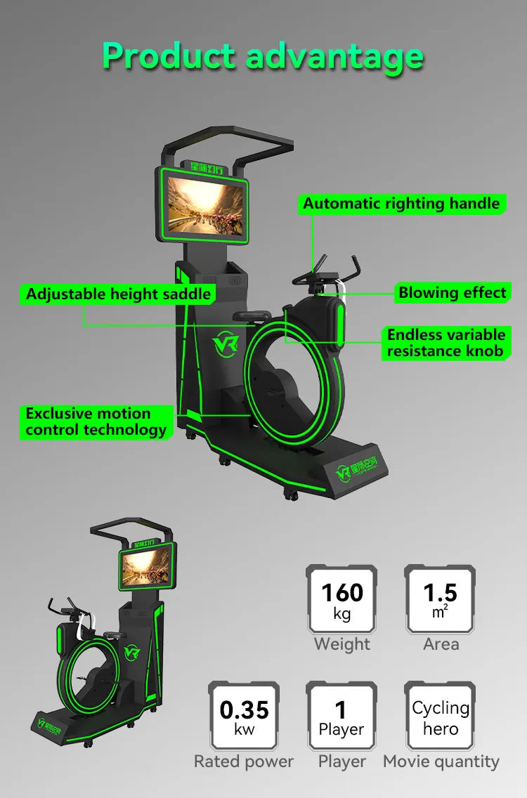 Simulateur VR 9D — Jeu Conduite Volant Spatial, Course Moto, Réalité Virtuelle