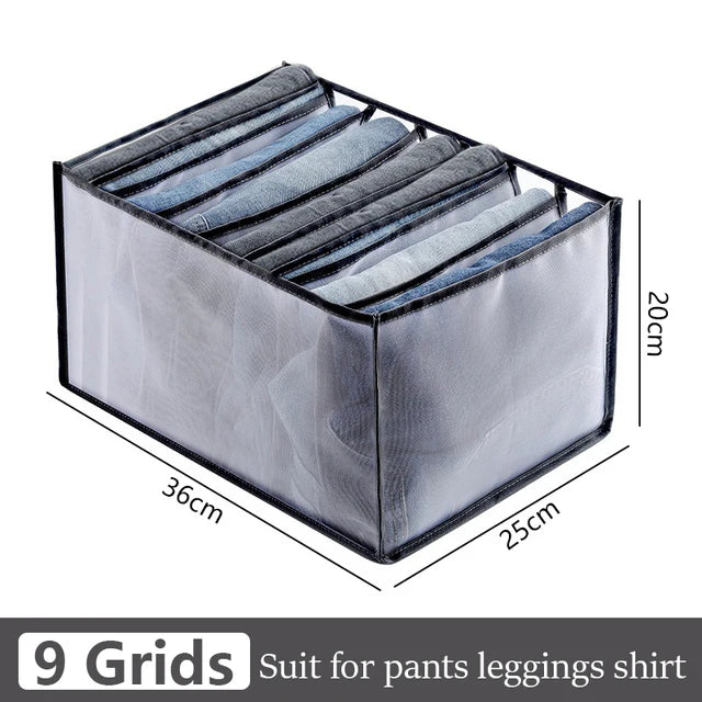 Jeans organization storage box, closet organizer, clothes organization system, drawer organizers, pants storage cabinet