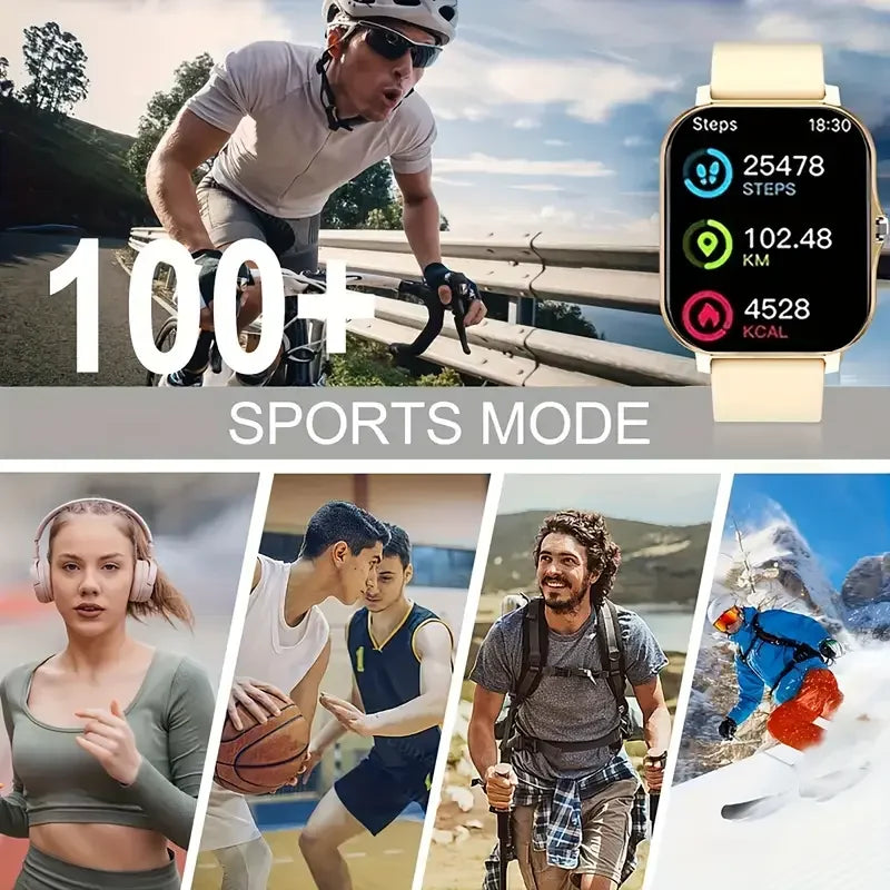 Montre Connectée 2025 Bluetooth — Oxygène Pression Artérielle Smartwatch Cadeau