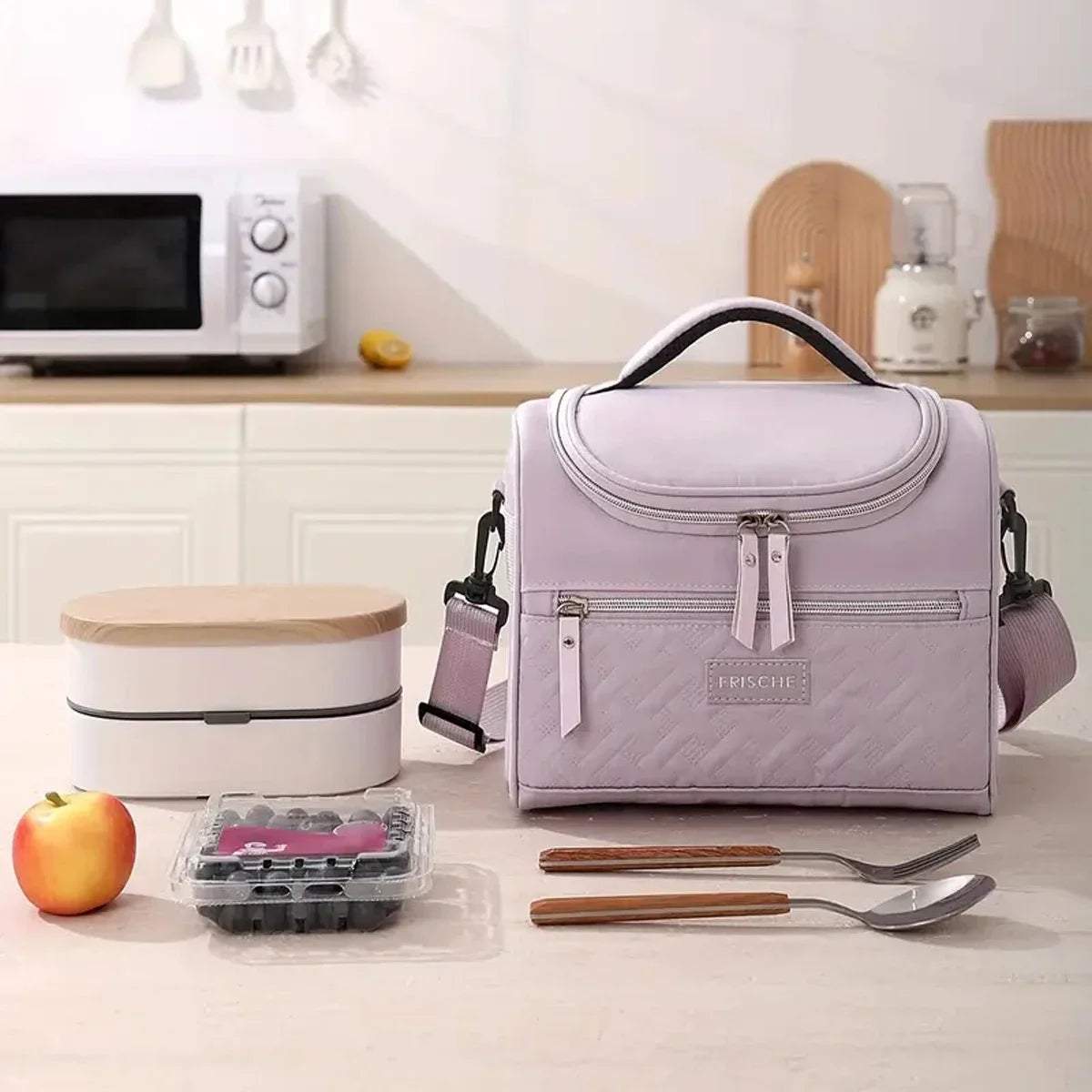 Sac à déjeuner Portable, boîte thermique alimentaire, Durable, étanche, refroidisseur de bureau, boîte à déjeuner avec bandoulière, sac de pique-nique pour Couples unisexe