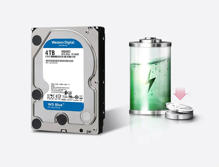 Disque dur interne WD Blue 3,5" SATA III 5400 RPM — 500 Go à 6 To