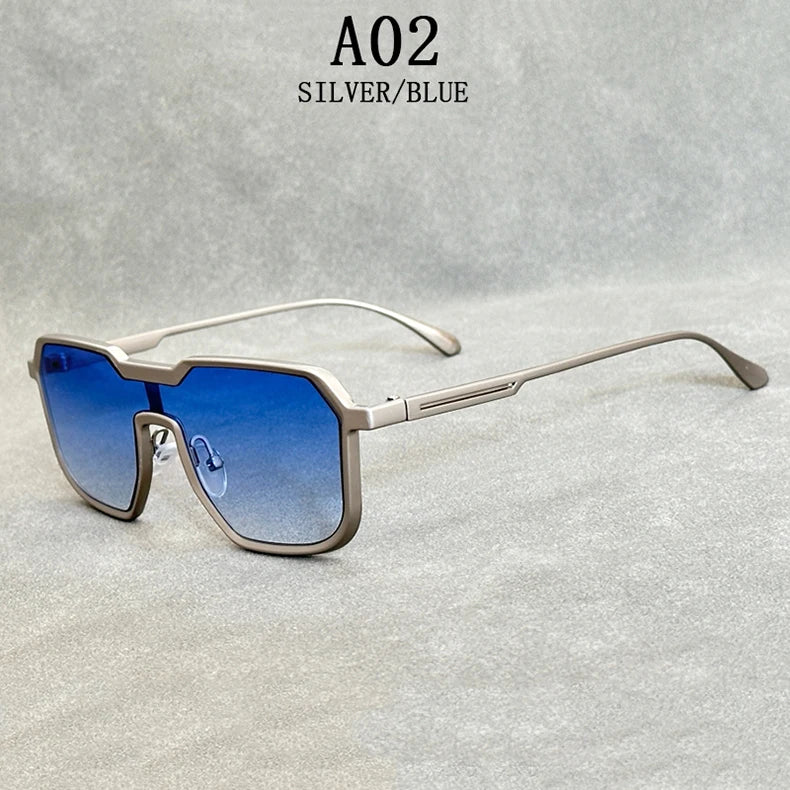 Men's Heavy Metal Steampunk Sunglasses Square Vintage Punk Retro Fashion Eyewear Gafas De Sol Hombre Lunette De Soleil Homme