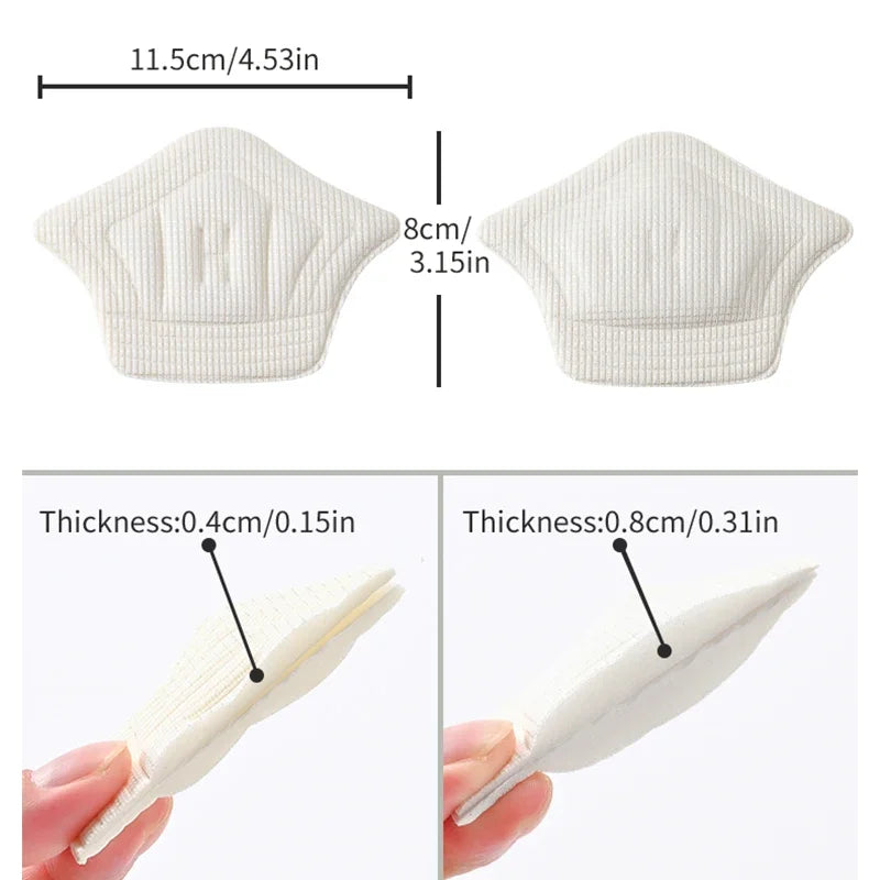 Plantillas Parche Almohadillas de talón para Zapatillas, Adhesivo Trasero, Ajustable, Antidesgaste, Almohadilla para Pies, Inserción de Plantilla, 3 Pares/6 Piezas