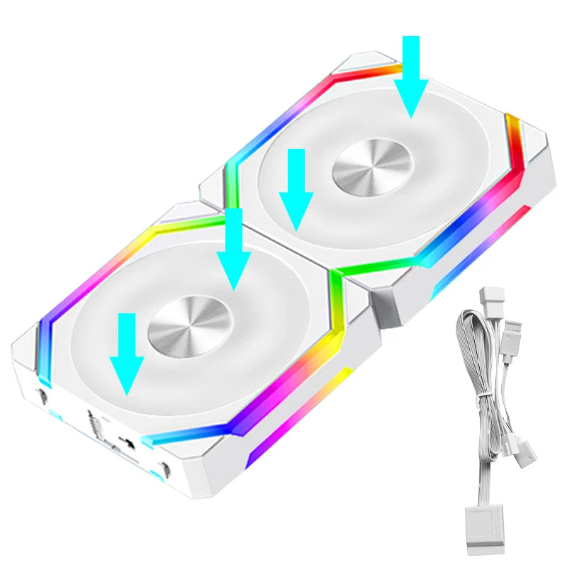 JUMPEAK CS120 ARGB ventilateur de refroidissement 360mm 240mm épissage empilable modulaire PWM silencieux 120mm RGB ventilateurs pour boîtier PC de jeu refroidisseur d'eau