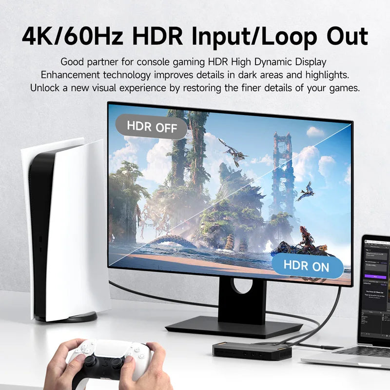 Carte de capture vidéo 4K Hagibis pour le streaming et le gaming, prise en charge VRR RGB HDR, transmission directe pour Switch2 Xbox PS5/4, diffusion en direct de la caméra