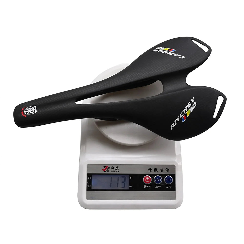 3K Carbon Ultralight Bicycle Saddle, MTB Racing Seat, Men's Wavy Road Bike Saddle, Cycling Seat Mat, Spare Part