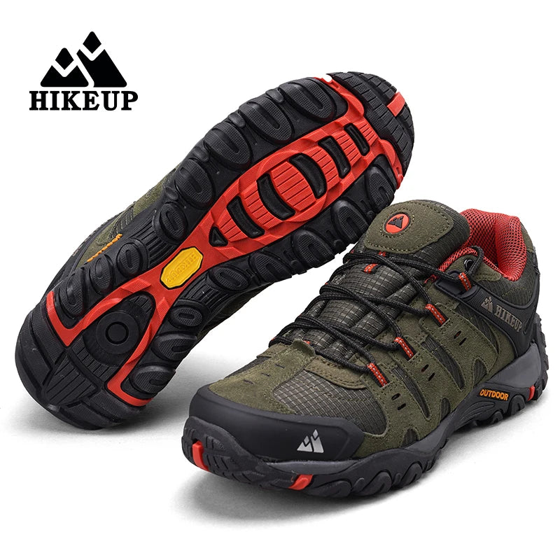HIKEUP chaussures de randonnée pour hommes chaussures d'extérieur en daim et cuir résistant à l'usure hommes Trekking marche chasse baskets tactiques