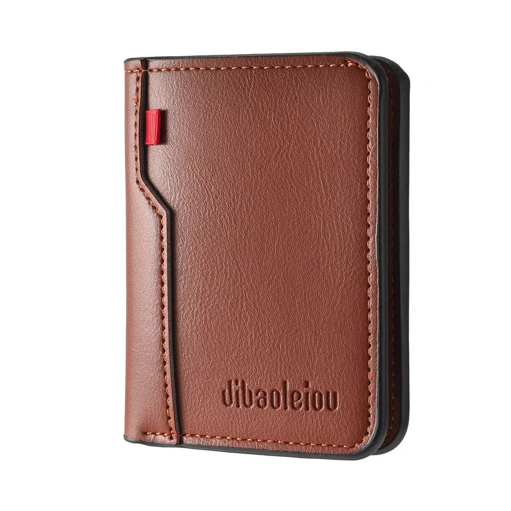 Mini portefeuille Ultra-fin en cuir PU souple pour hommes, 1 pièce, porte-cartes de crédit, court et Vertical, de haute qualité