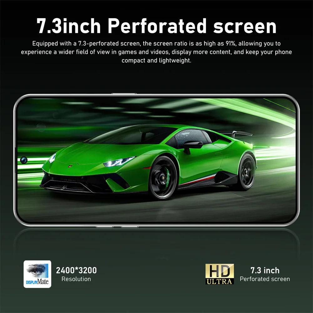 NOUVEAU HOT M17 Pro Max Smartphone 7.3HD Original Pas Cher 5G Double Carte Double Veille Téléphones Mobiles 7800mAh Android 15 Téléphones Mobiles