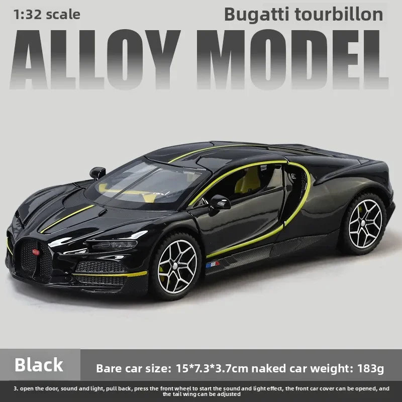 Modèle de supercar 1/32 en alliage métal moulé sous pression — miniature, cadeau d'anniversaire garçon