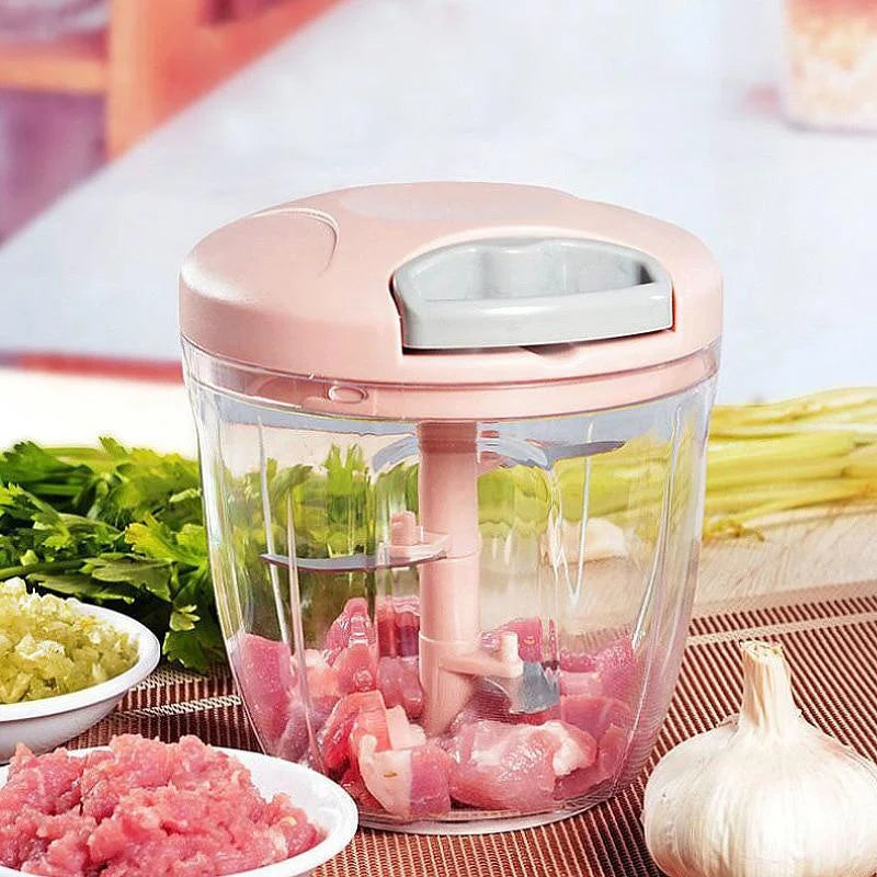 Hachoir à viande manuel 500/900ML, hachoir à ail rotatif, presse-ail, coupe-oignon et légumes, accessoires de cuisine