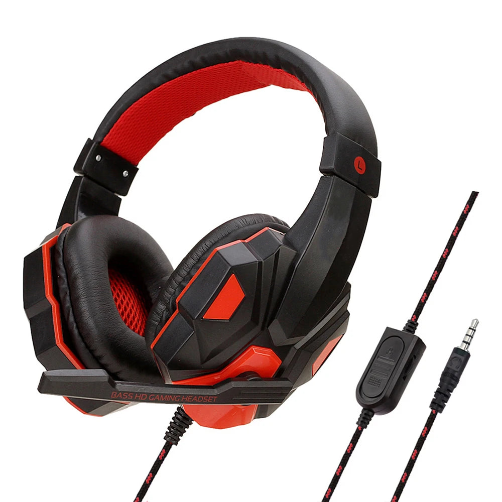 Wired Gaming Headset with 120° Adjustable Noise-Cancelling Microphone, Gamer Headset for PS4/PS5/Xbox, Smartphone and Laptop