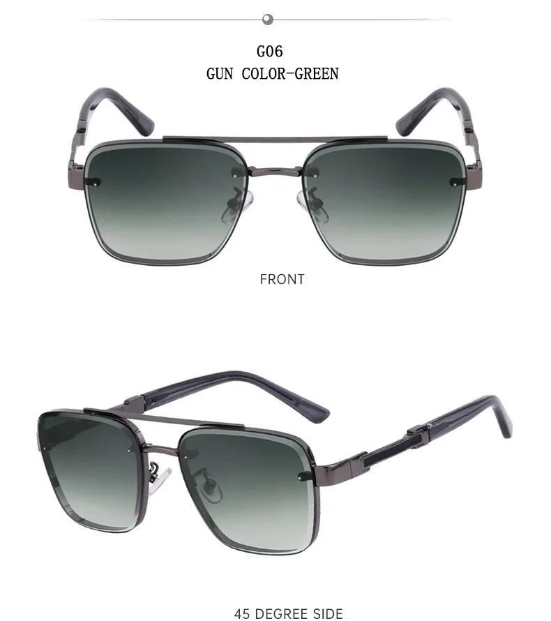 Lunettes de soleil pour hommes vintage carrées — femmes, rétro, mode