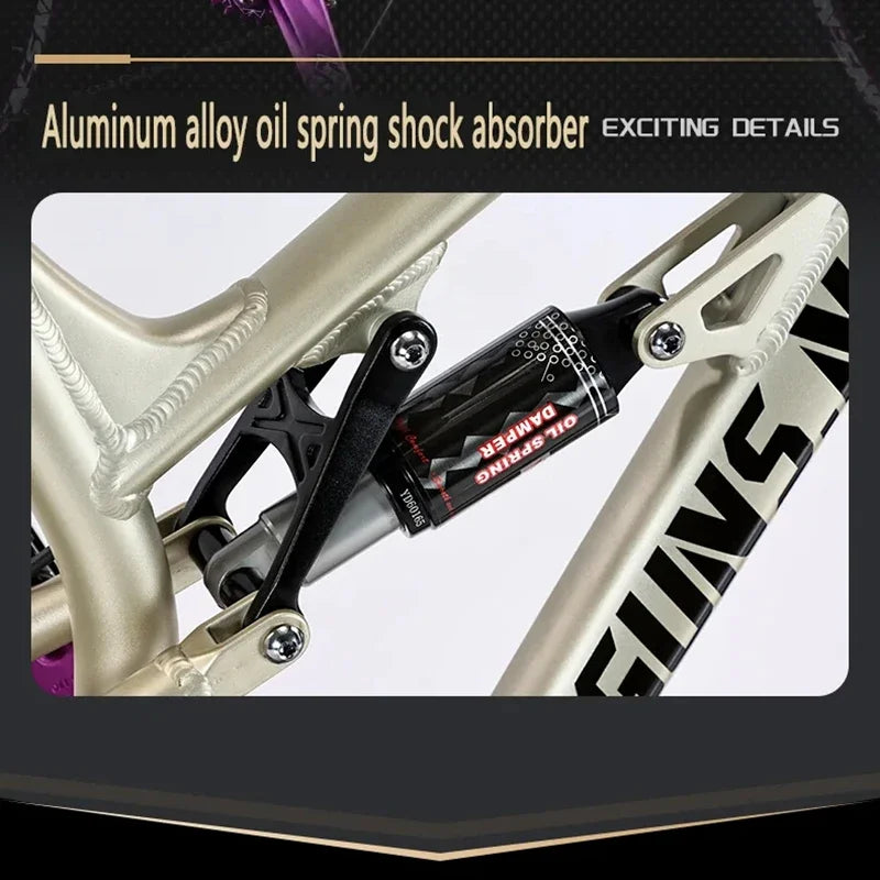 27.5-inch 10-speed Soft Tail Downhill Bicycle Shoulder Air Suspension Mountain Bike Oil Disc Brake Cross-Country Bicicleta