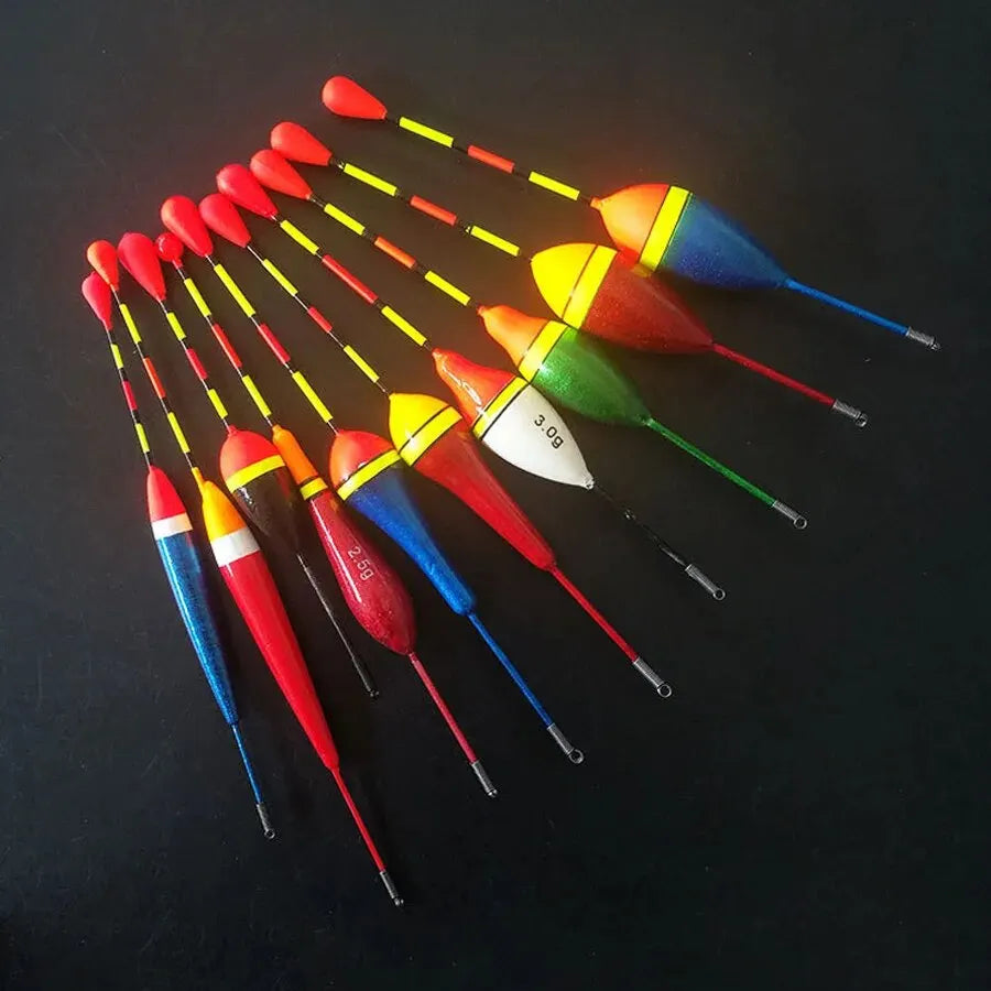 Ensemble de 10 Flotteurs de Pêche — Taille Mixte, Bouée Bobber