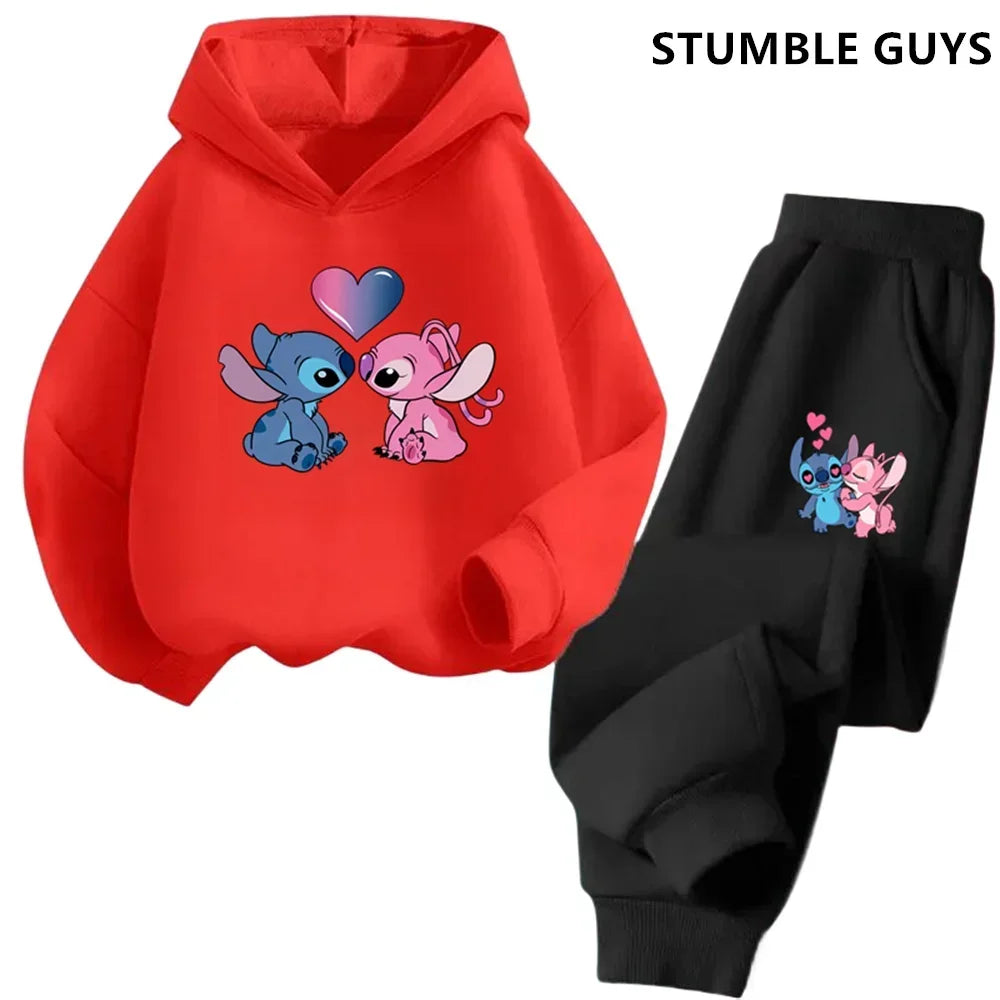 Kids Point Hoodies Spring Autumn Fashion Children Pullover Long Sleeve Tracksuit Printed Sweatshirts Boys Girls